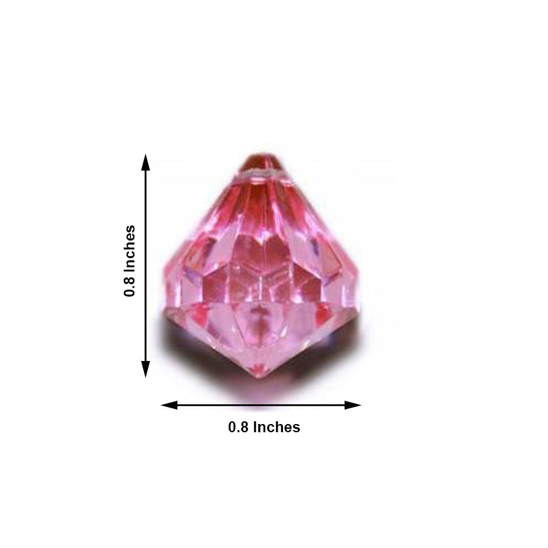 Acrylic Teardrop Crystals | 240 PCS | 20MM | Pink | Chandelier Raindrop Crystals