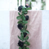 6ft | Black Artificial Silk Rose Garland UV Protected Flower Chain