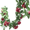 6ft | Burgundy Artificial Silk Rose Garland UV Protected Flower Chain