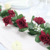 6ft | Burgundy Artificial Silk Rose Garland UV Protected Flower Chain#whtbkgd
