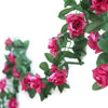 6ft | Fuchsia Artificial Silk Rose Garland UV Protected Flower Chain