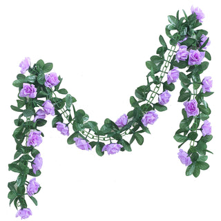 Create a Magical Garden of Eden with Our Lavender Lilac Artificial Silk Rose Garland