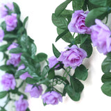 6ft | Lavender Lilac Artificial Silk Rose Garland UV Protected Flower Chain