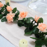 6ft | Peach Artificial Silk Rose Garland UV Protected Flower Chain#whtbkgd