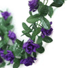6ft | Purple Artificial Silk Rose Garland UV Protected Flower Chain