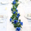 6ft | Royal Blue Artificial Silk Rose Garland UV Protected Flower Chain