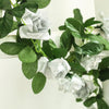6ft | Silver Artificial Silk Rose Garland UV Protected Flower Chain#whtbkgd