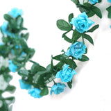 6ft | Turquoise Artificial Silk Rose Garland UV Protected Flower Chain