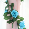 6ft | Turquoise Artificial Silk Rose Garland UV Protected Flower Chain