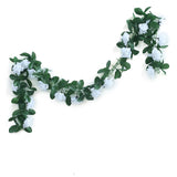 6ft | White Artificial Silk Rose Garland UV Protected Flower Chain