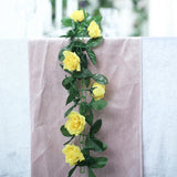 6ft | Yellow Artificial Silk Rose Garland UV Protected Flower Chain