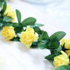 6ft | Yellow Artificial Silk Rose Garland UV Protected Flower Chain#whtbkgd