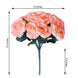 12inches Peach Artificial Velvet-Like Fabric Rose Flower Bouquet Bush