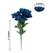 12 Bushes | Navy Blue Artificial Peony Floral Bouquets, High Quality Silk Flower Arrangements