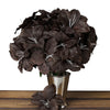 10 Bushes | Chocolate Brown Artificial Silk Easter Lily Flowers, Faux Bouquets