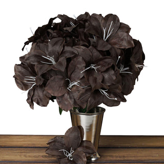 Artificial Bushes in Chocolate Brown