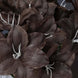 10 Bushes | Chocolate Brown Artificial Silk Easter Lily Flowers, Faux Bouquets#whtbkgd