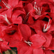10 Bushes | Red Artificial Silk Easter Lily Flowers, Faux Bouquets#whtbkgd
