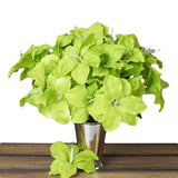 10 Bushes | Sage Green Artificial Silk Easter Lily Flowers, Faux Bouquets