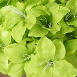 10 Bushes | Sage Green Artificial Silk Easter Lily Flowers, Faux Bouquets#whtbkgd