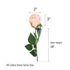 31inch | 24pcs Blush/Rose Gold Long Stem Artificial Silk Roses Flowers