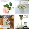 31inch | 24pcs White Long Stem Artificial Silk Roses Flowers