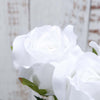 31inch | 24pcs White Long Stem Artificial Silk Roses Flowers