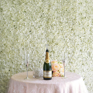 Cream UV Protected Hydrangea Flower Wall Mat - Add Elegance to Your Event Decor