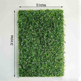 Artificial greenery wall panel, 16x24 inches, perfect for home decor.