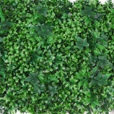 Assorted Ivy Leaf Mix Greenery Garden Wall, Grass Backdrop Mat, Indoor/Outdoor UV Protected Foliage#whtbkgd