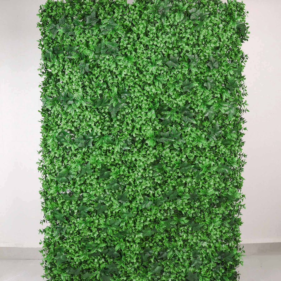 Assorted Ivy Leaf Mix Greenery Garden Wall, Grass Backdrop Mat, Indoor/Outdoor UV Protected Foliage
