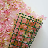 11 Sq ft. | Pink / Cream UV Protected Hydrangea Flower Wall Mat Backdrop