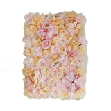 13 Sq ft. | Pink Champagne UV Protected Assorted Flower Wall Mat Backdrop