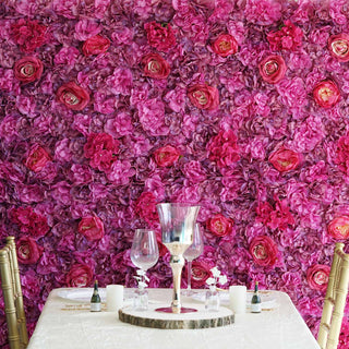 Transform Any Space with our Violet/Purple UV Protected Assorted Flower Wall Mat Backdrop