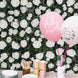 3 Sq ft. | Easy-Install White Silk Rose Flower Mat Wall Panel Backdrop