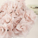 12 Bushes | Blush/Rose Gold Artificial Premium Silk Blossomed Rose Flowers | 84 Roses