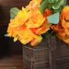 12 Bushes | Orange Silk Full Bloom Rose Bouquet, Artificial Wedding Decorative Flowers