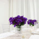 12 Bushes | Purple Artificial Premium Silk Blossomed Rose Flowers | 84 Roses