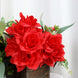 12 Bushes | Red Artificial Premium Silk Blossomed Rose Flowers | 84 Roses