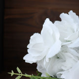 12 Bushes | White Artificial Premium Silk Blossomed Rose Flowers | 84 Roses