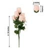 12 Bushes | Blush Rose Gold Artificial Premium Silk Flower Rose Bud Bouquets