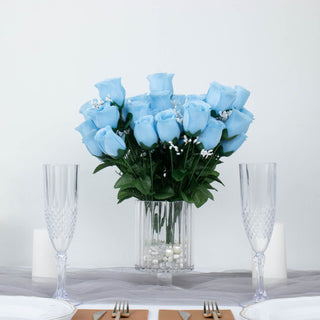 Create a Stunning Blue Oasis with Rose Bud Decorations