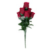 12 Bushes | Burgundy Artificial Premium Silk Flower Rose Buds | 84 Rose Buds#whtbkgd