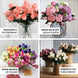 12 Bushes | Purple Artificial Premium Silk Flower Rose Bud Bouquets