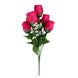 12 Bushes | Fuchsia Artificial Premium Silk Flower Rose Bud Bouquets#whtbkgd