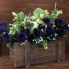 12 Bushes | Navy Blue Artificial Premium Silk Flower Rose Bud Bouquets