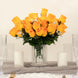 12 Bushes | Orange Artificial Premium Silk Flower Rose Bud Bouquets
