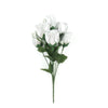 12 Bushes | Silver Artificial Premium Silk Flower Rose Bud Bouquets#whtbkgd
