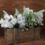 12 Bushes | Silver Artificial Premium Silk Flower Rose Bud Bouquets