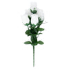 12 Bushes | White Artificial Premium Silk Flower Rose Bud Bouquets#whtbkgd